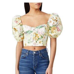 For the love and lemons denim crop top size L